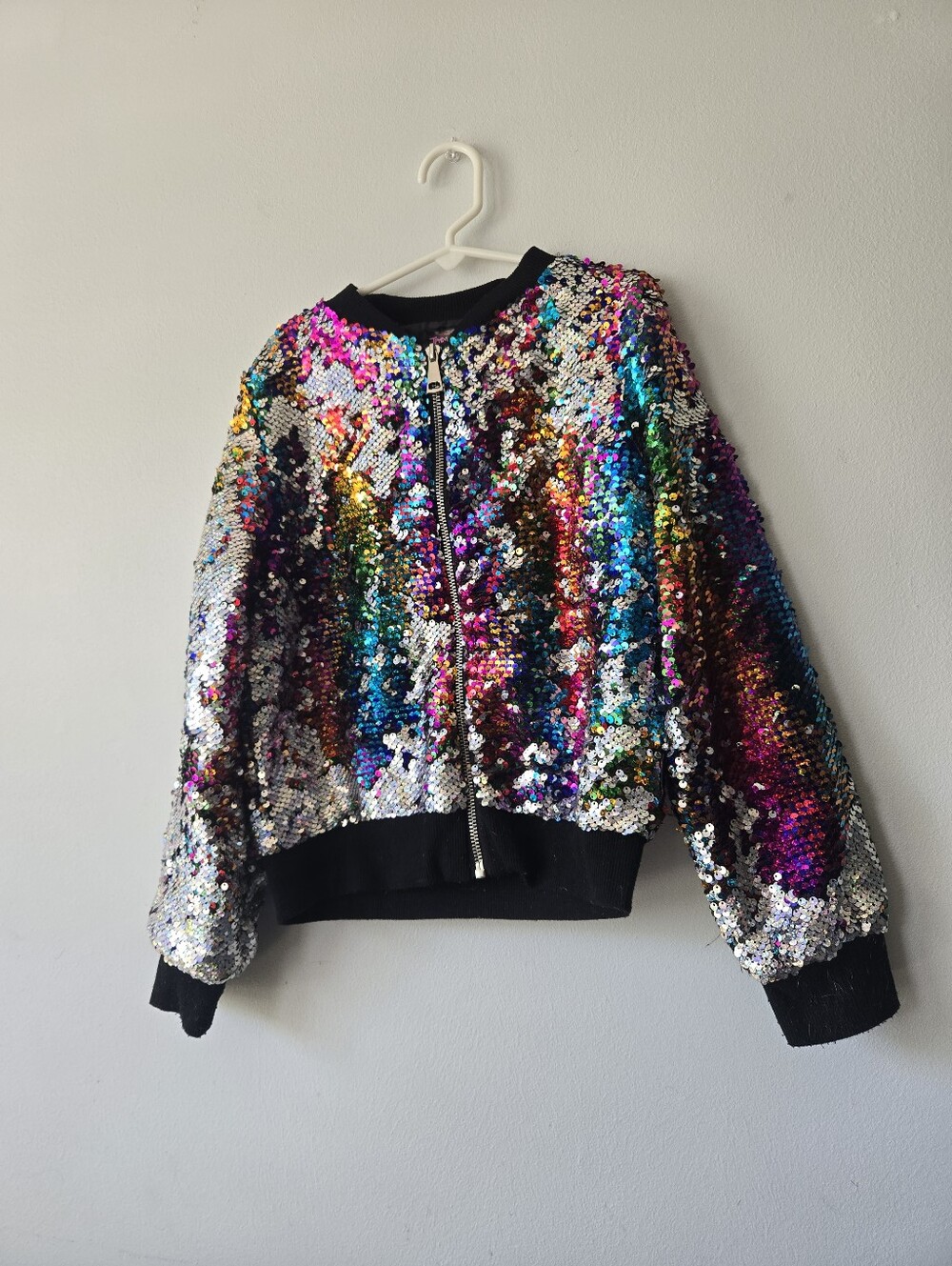 Jojo's Sequined Multicolor Jacket 7/8 - Picture 2 of 4